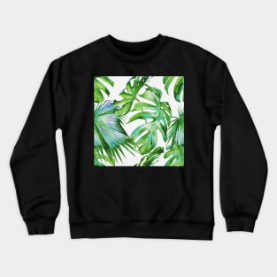 Tropical Elation | Palms and Ferns Pattern Crewneck Sweatshirt